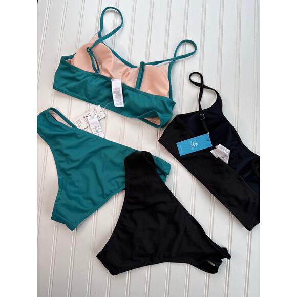NWT Cupshe Cutout Bikini Bralette & Cutout Bottoms Set Swimsuit BUNDLE Size M - Picture 3 of 11